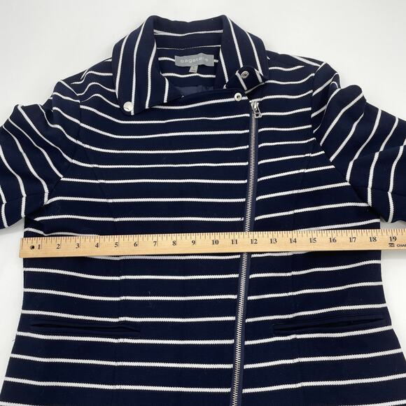 BAGATELLE Full Zip Asymmetrical Striped Jacket Women's Size Large - Picture 5 of 6